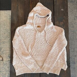 POL Textured Cream Hoodie